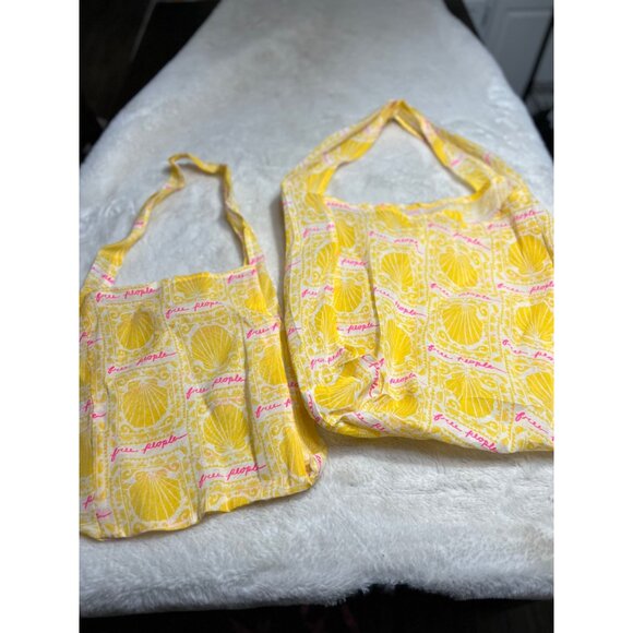 Free People yellow pink shells tote bag set - Picture 6 of 8